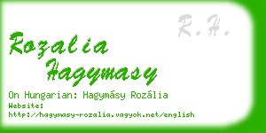 rozalia hagymasy business card
