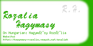 rozalia hagymasy business card